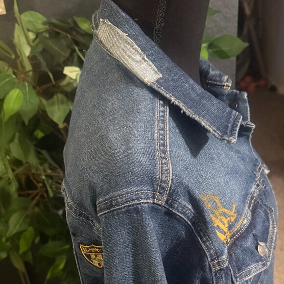 Michael Kors Patchwork Denim Jacket - Picture 6 of 9